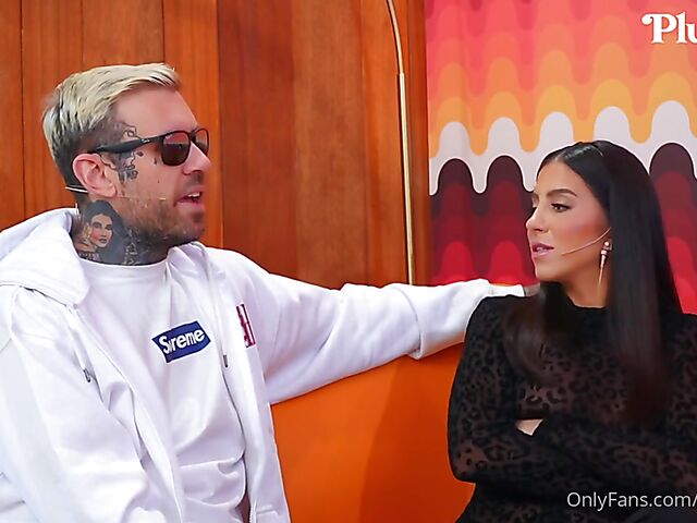 Pornstar talk show and crazy FFM threesome with Alina Lopez, Lena the Plug and Adam22