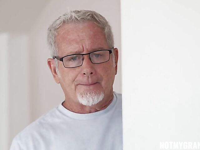 Old and young couch fuck with sweet Celestina Blooms