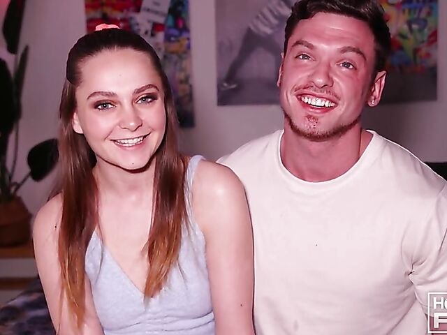 Passionate hot couple shagging with Andy Mcbride and Aften Opal