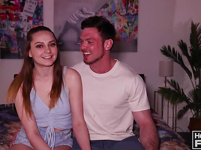 Passionate hot couple shagging with Andy Mcbride and Aften Opal