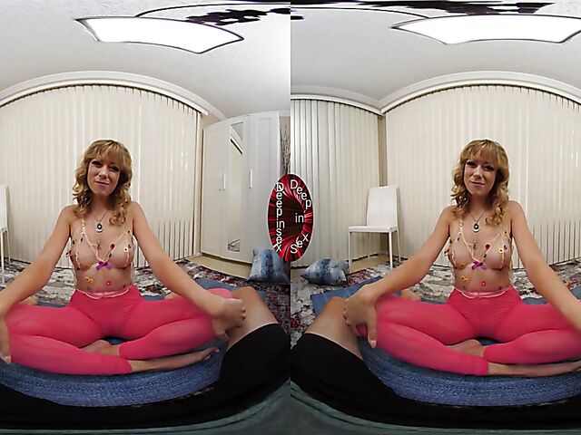 VR 3D yoga sex POV style with River Lynn