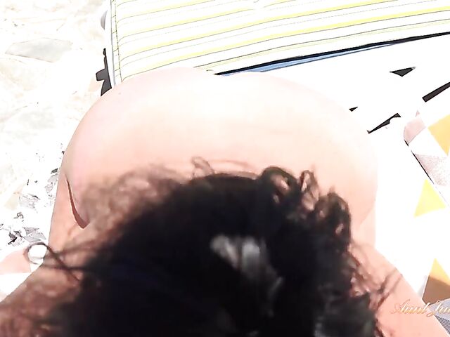 Outdoor mature POV tease poolside featuring Devon