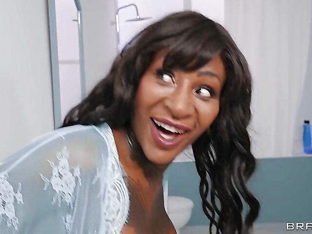 Josy Black - Big tits black MILF anal with white handyman