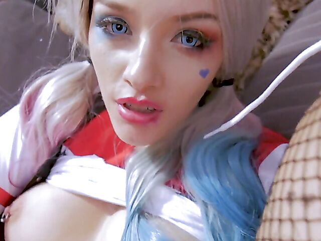 POV anal with a blue-eyed alt girl in ripped fishnets