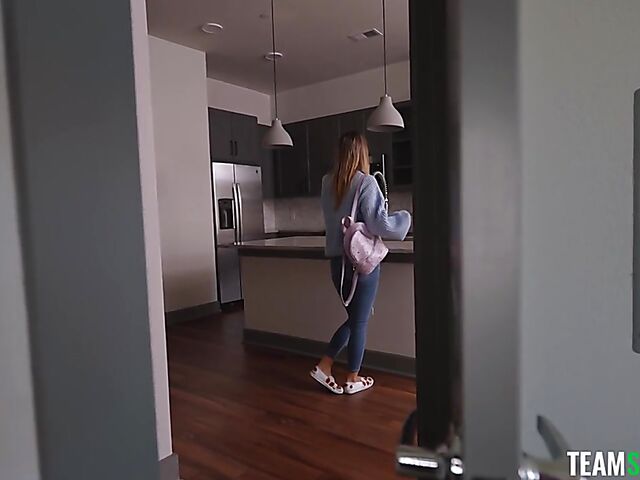 Cute teen POV face and pussy fuck with Mia Kay