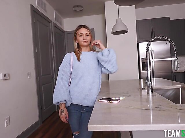 Cute teen POV face and pussy fuck with Mia Kay