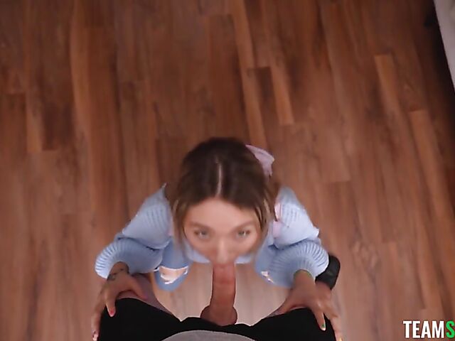 Cute teen POV face and pussy fuck with Mia Kay