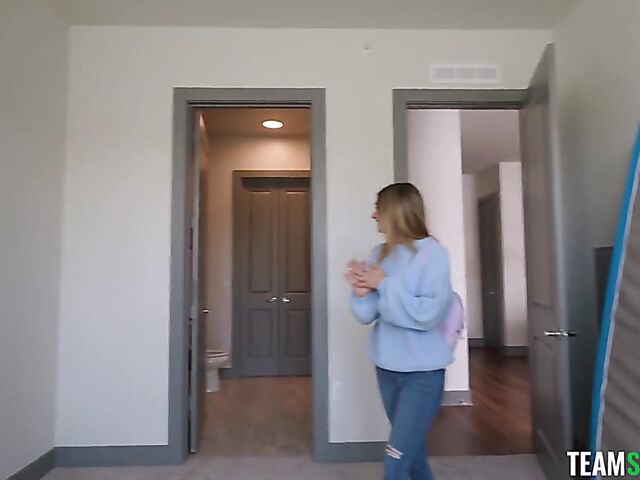 Cute teen POV face and pussy fuck with Mia Kay