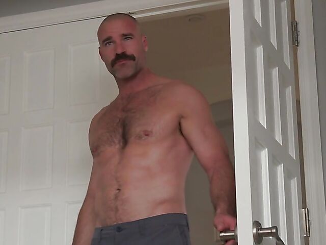 Massaging Laney Grey's puffy pussy with a hard cock