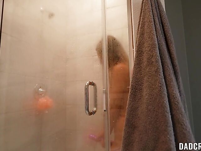 Blowjob after shower and POV fucking with adorable stepdaughter Mia Kay