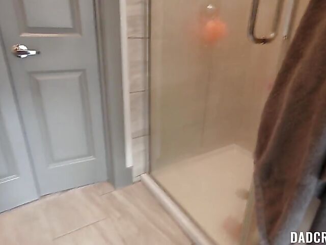 Blowjob after shower and POV fucking with adorable stepdaughter Mia Kay