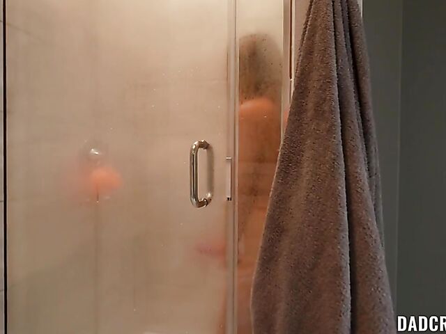 Blowjob after shower and POV fucking with adorable stepdaughter Mia Kay