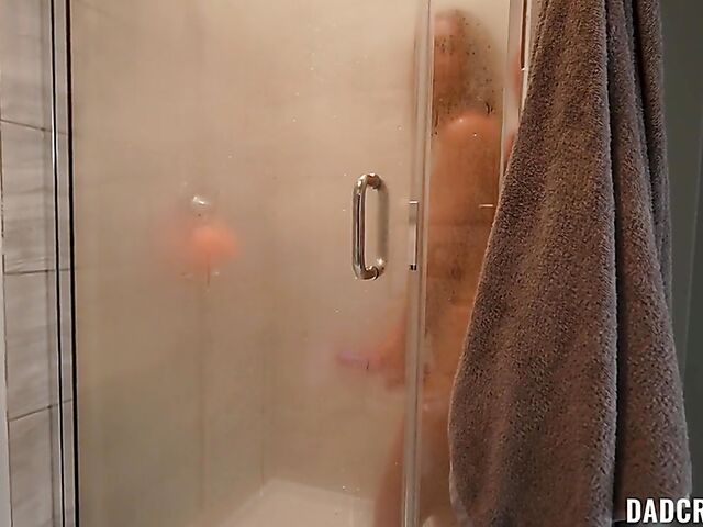 Blowjob after shower and POV fucking with adorable stepdaughter Mia Kay