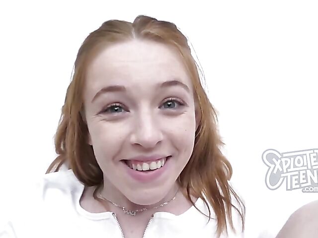 Madi Collins - Young redhead POV casting video