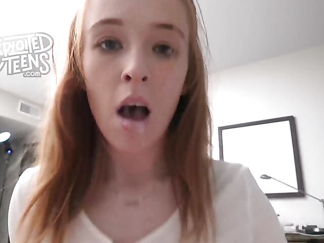 Madi Collins - Young redhead POV casting video