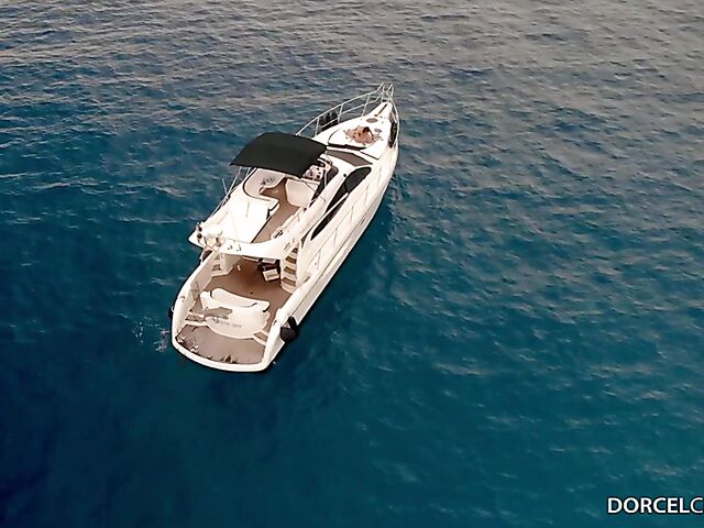 Vacation sex on a yacht with french bikini girl Candie Luciani