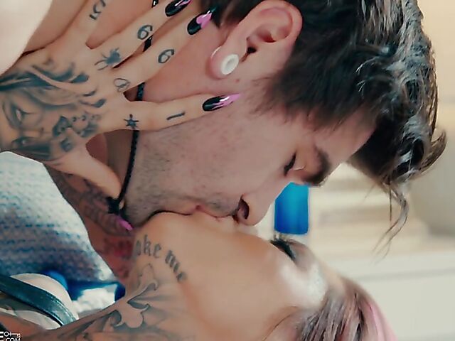 Hot sex with pink-haired tattoo babe Chantal Danielle