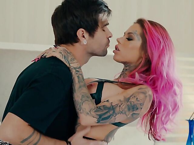 Hot sex with pink-haired tattoo babe Chantal Danielle