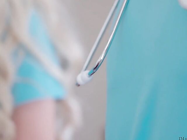 2-on-1 FFM big titty MILF nurse threesome with a boy featuring Alura Jenson and Reagan Foxx