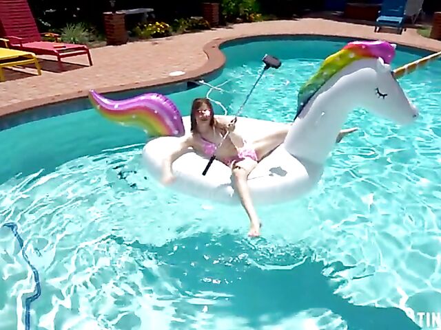 Nasty teen step sister Reese Robbins sucks and fucks all day long