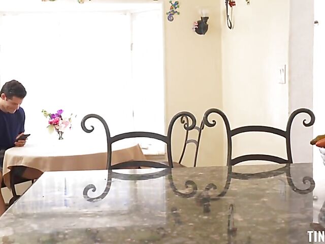 Nasty teen step sister Reese Robbins sucks and fucks all day long