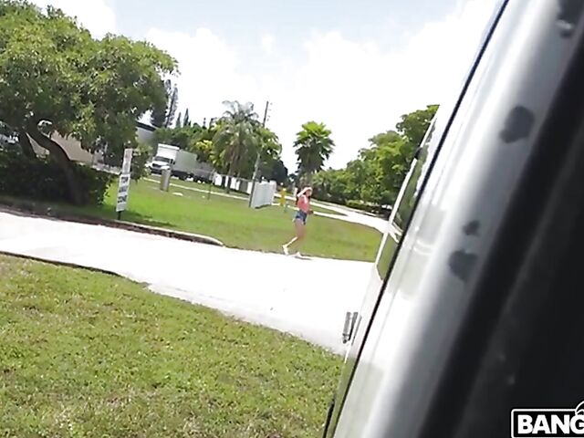 Van fuck in Miami with sexy Colombian girl Gaby Ortega