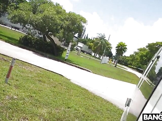Van fuck in Miami with sexy Colombian girl Gaby Ortega
