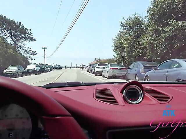 Riley Star - Naughty girlfriend with glasses POV trip to Malibu
