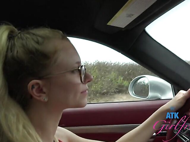 Riley Star - Naughty girlfriend with glasses POV trip to Malibu