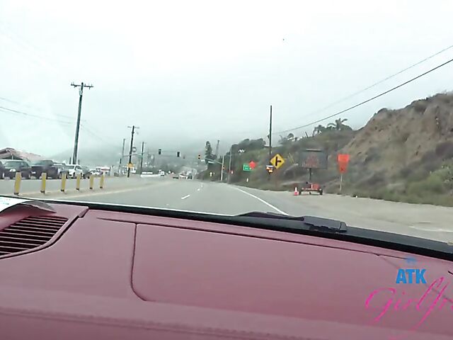 Riley Star - Naughty girlfriend with glasses POV trip to Malibu