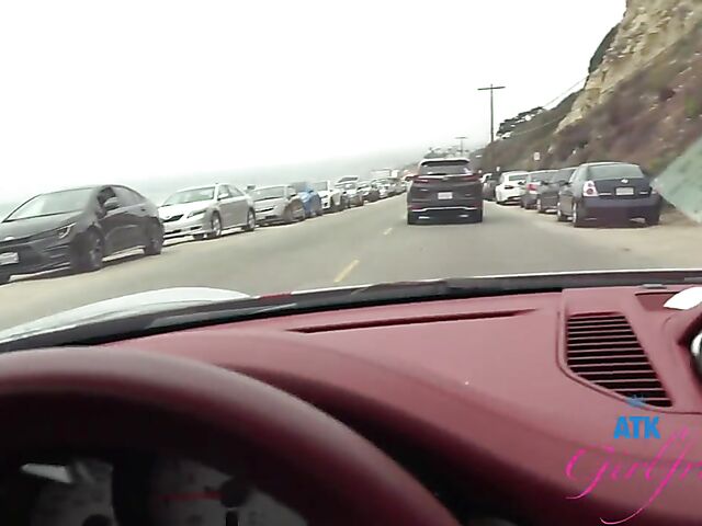 Riley Star - Naughty girlfriend with glasses POV trip to Malibu