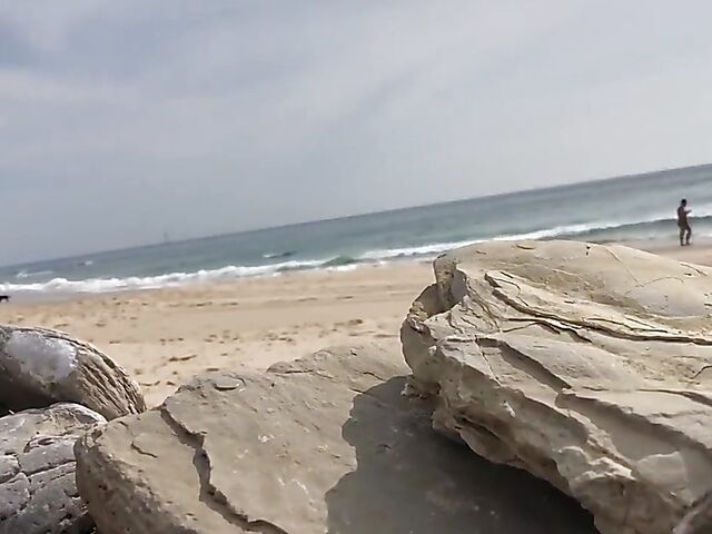 Maya & Edward - Tattooed couple beach fucking and hairy creampie