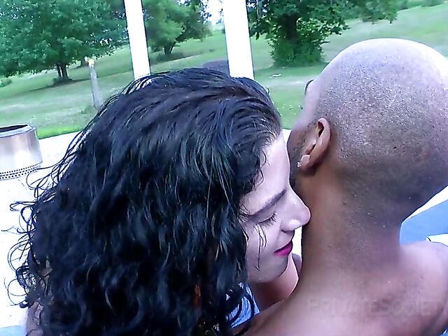 Vanessa & John - Outdoor interracial creampie