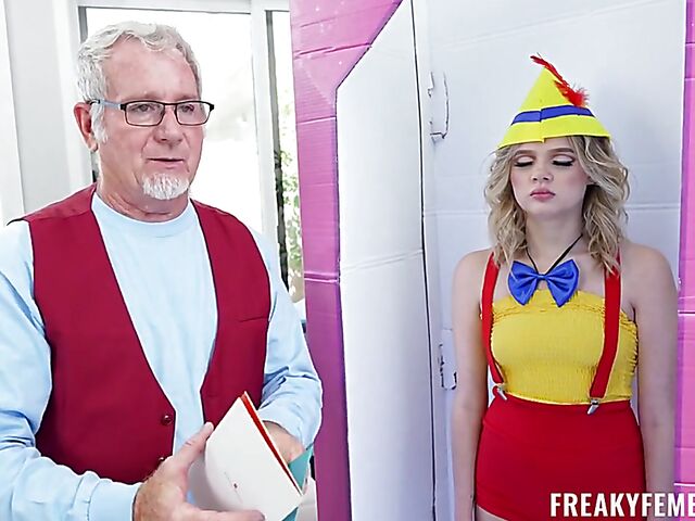 Horny old man fucks teen fembot Coco Lovelock