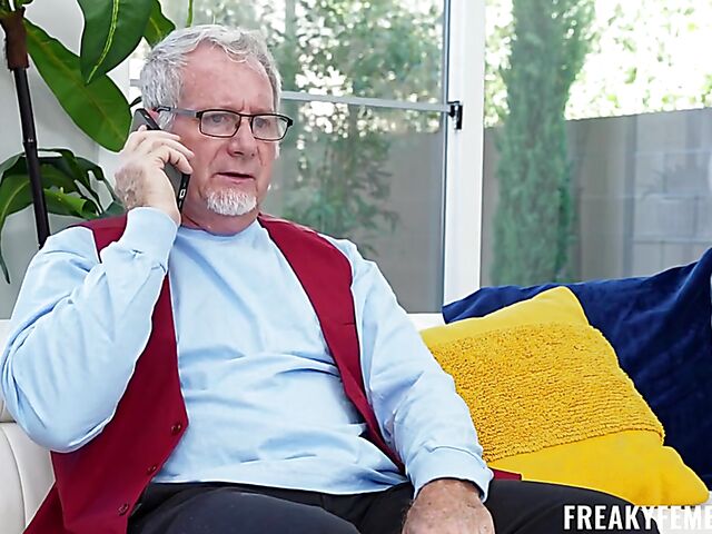 Horny old man fucks teen fembot Coco Lovelock