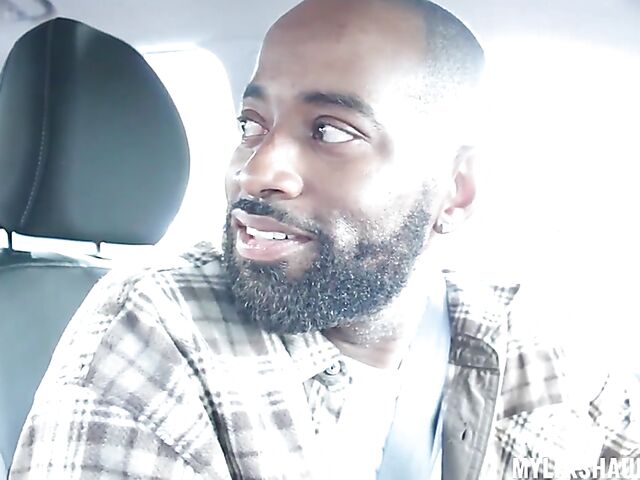 MILF with big fake boobs Sara Jay interracial with the driver