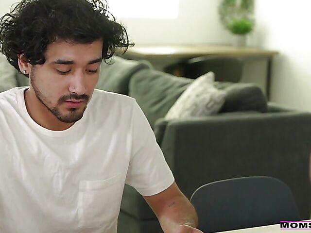 Fucking milf maid Aiden Ashley (his stepmom) by surprise