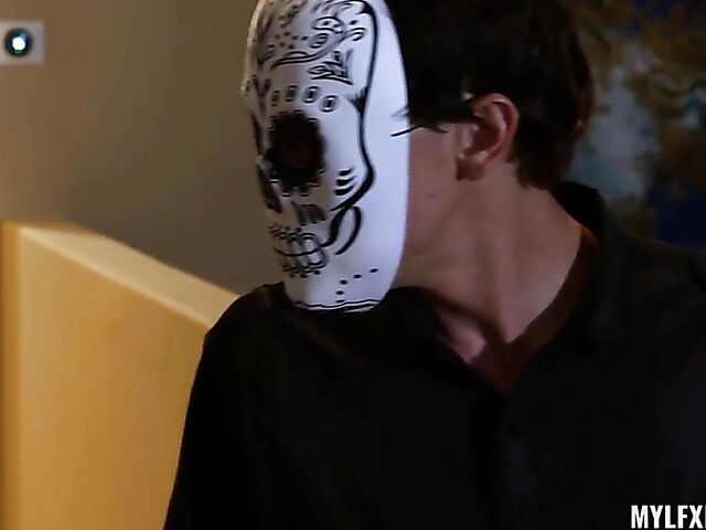 Alexis Fawx - Big tit MILF MMF 3some in a sexy costume