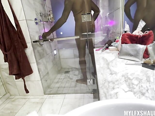 Aria Khaide - MILF interracial bathroom fuck