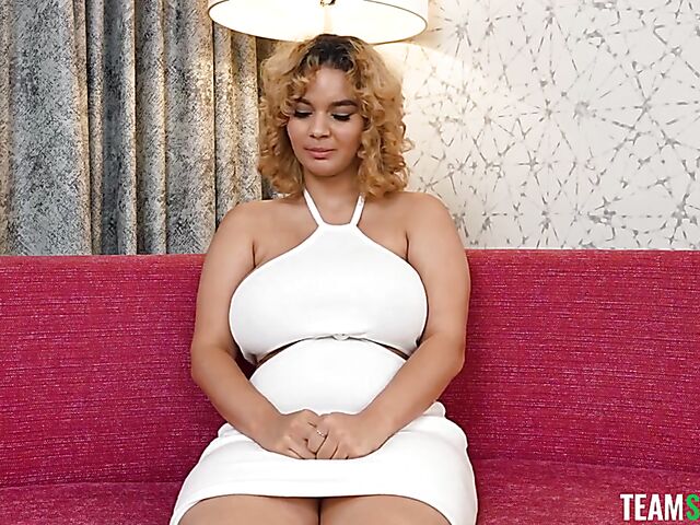 Curvy latina with big natural tits Crystal Chase gets humped