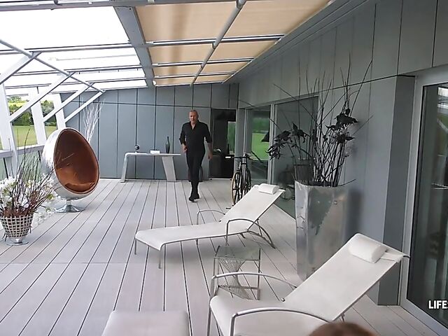 Alexis Crystal anal MMF threesome POV style from a man's point of view