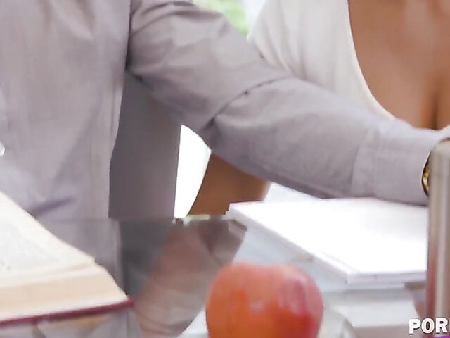 Horny Vanna Bardot loves her tutor's black cock