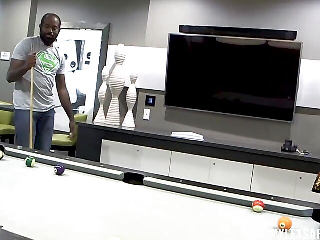 Nicky Ferrari and Sara Jay interracial threesome and pool game