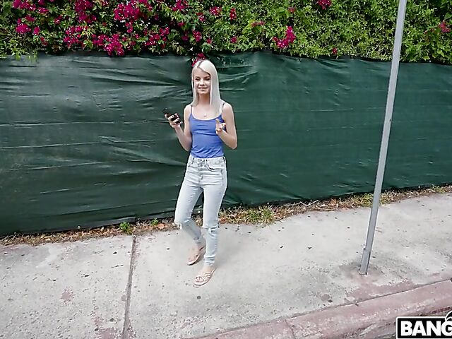 Small tits blonde teen Luna Fae gets picked up and fucked for money in Miami