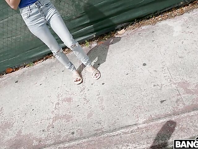 Small tits blonde teen Luna Fae gets picked up and fucked for money in Miami