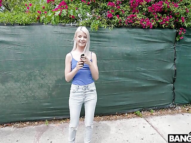 Small tits blonde teen Luna Fae gets picked up and fucked for money in Miami