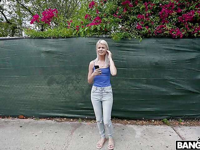 Small tits blonde teen Luna Fae gets picked up and fucked for money in Miami