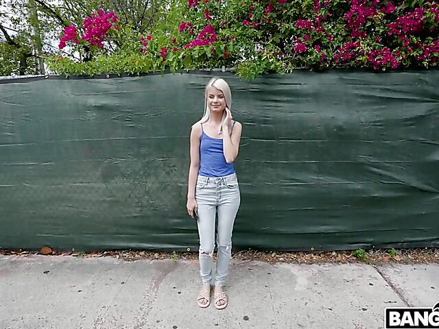 Small tits blonde teen Luna Fae gets picked up and fucked for money in Miami