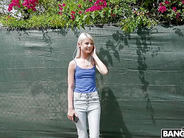 Small tits blonde teen Luna Fae gets picked up and fucked for money in Miami