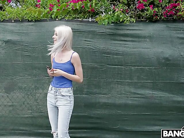 Small tits blonde teen Luna Fae gets picked up and fucked for money in Miami